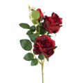 RÓŻA - Gałązka 2 kwiaty i pąk Red/Purple 63 cm